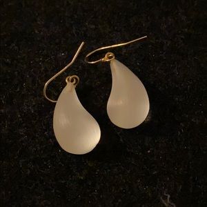 Alexis Bittar white dewdrop earrings